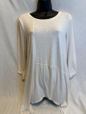 Chicos Zenergy Women’s Flowy 3/4 Sleeve Top Blouse Size1 Cream